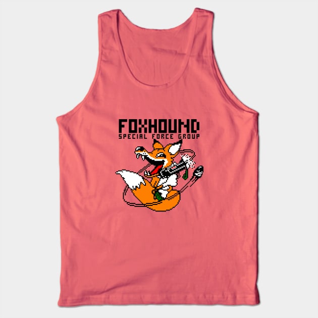 FOXHOUND pixel art MGS logo #1 Tank Top by FbsArts